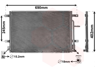 Condensador aire acondicionado Audi A4  (8EC)