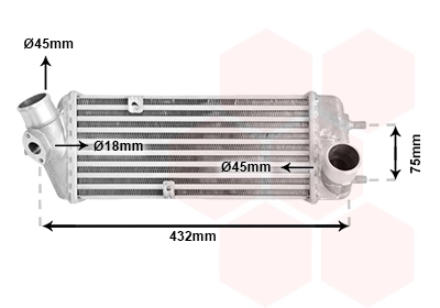 Enfriador de aire de admisión para KIA Rio II (JB)