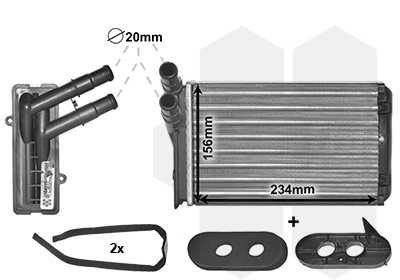 58006060 VAN Wezel Radiador interior