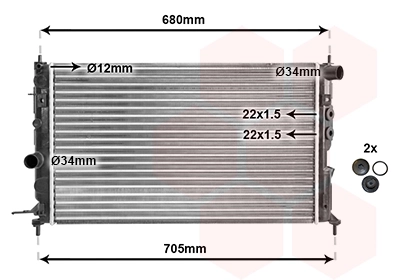 Radiador de água para Opel Vectra (38)