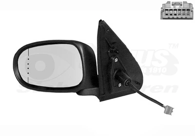 Espejo de retrovisor izquierdo para Nissan Almera N16