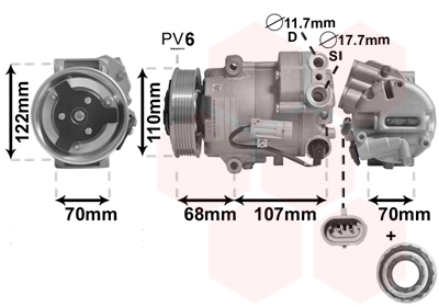 3700K594 VAN Wezel Compresor climatizador