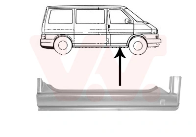 Precio del repuesto Chapa de acceso derecha Transporter bus