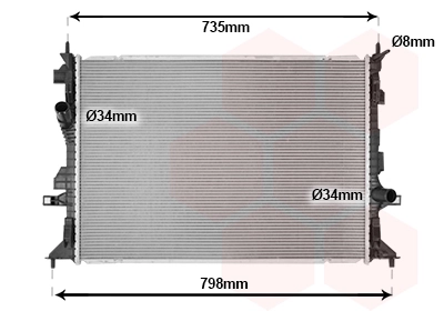 Radiador de água para Ford Focus IV (HN)