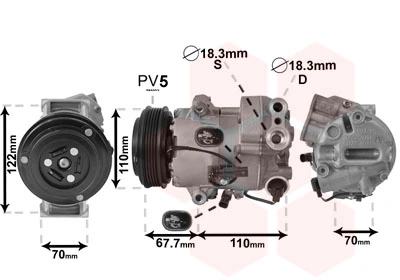 Compresor de aire acondicionado para Opel Meriva