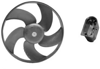 Ventilador (rodete +motor) refrigeración del motor con electromotor completo Peugeot 206 (2E, K)