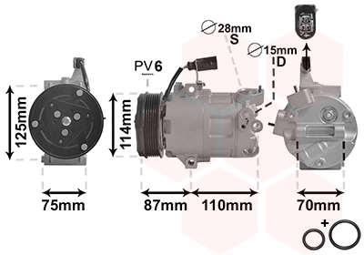 5801K705 VAN Wezel Compresor climatizador