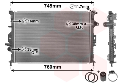 Radiador de água para Ford Mondeo IV (CA2)