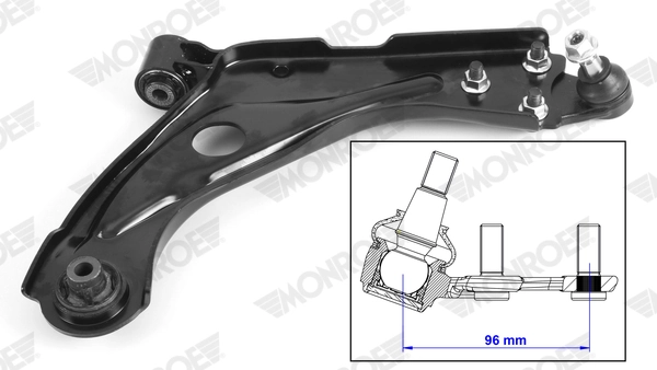 Brazo inferior derecho de la suspensión delantera 1682729080 Peugeot/Citroen
