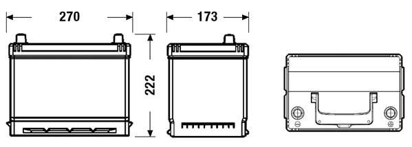 CB704 Exide Batería Start-Stop