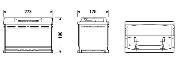 CB741 Exide Batería Start-Stop