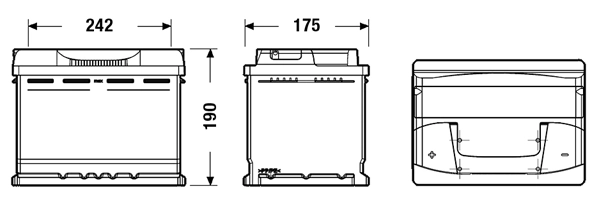 CB621 Exide Batería Start-Stop