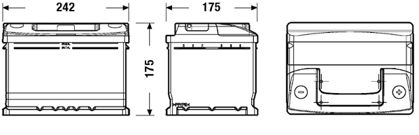 CC542 Exide Batería Start-Stop