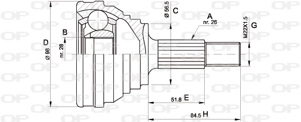 CVJ514910 Open Parts