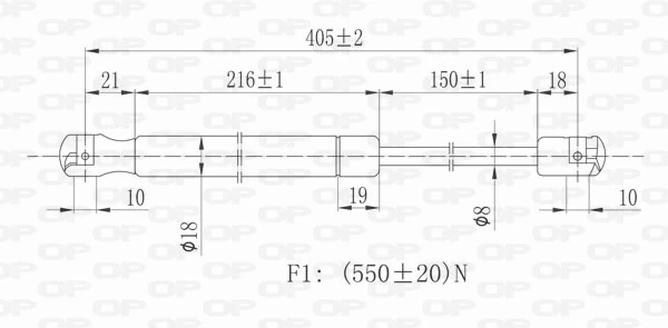 GSR615100 Open Parts Amortiguador de porton