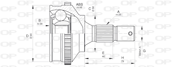 CVJ562510 Open Parts