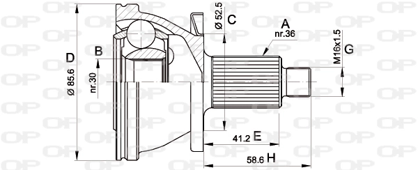 CVJ543310 Open Parts