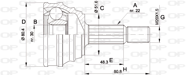 Precio del repuesto Junta homocinética exterior delantera Polo III hatchback