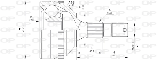 CVJ563510 Open Parts