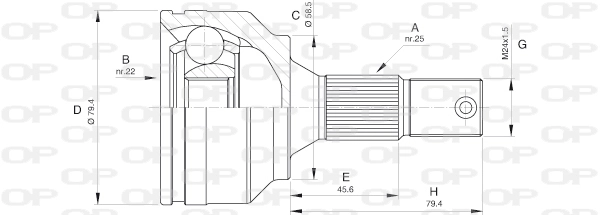 CVJ553010 Open Parts