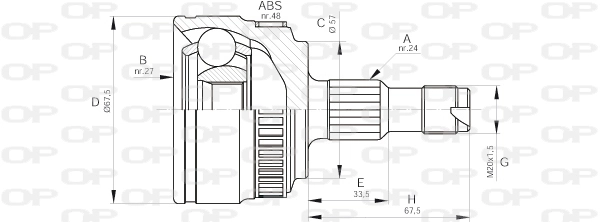 Junta homocinética exterior delantera Mercedes A  desde 40,57 €
