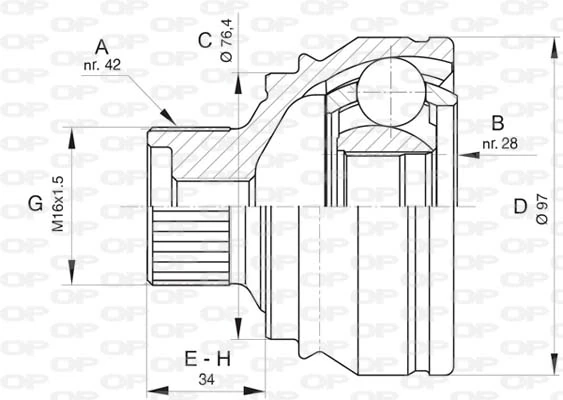 CVJ580710 Open Parts