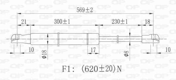 GSR618900 Open Parts Amortiguador de porton