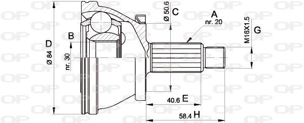 CVJ539010 Open Parts
