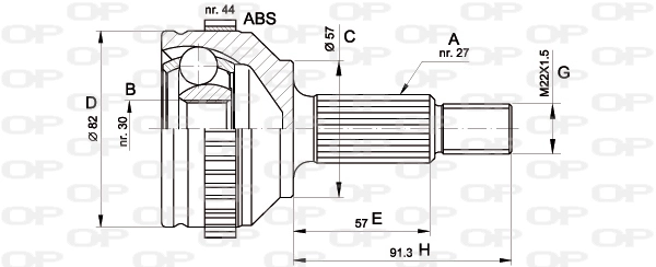 Precio del repuesto Junta homocinética exterior delantera Mondeo II hatchback