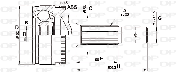 CVJ549210 Open Parts