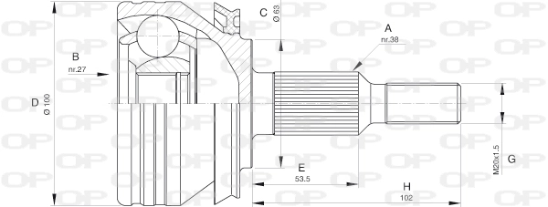 CVJ558110 Open Parts