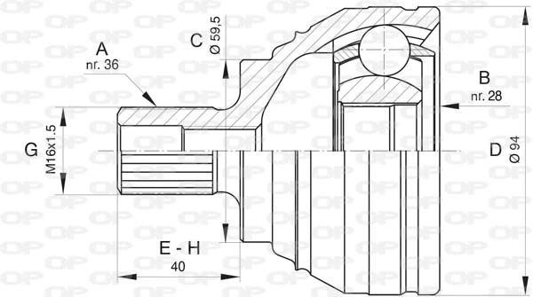 CVJ580910 Open Parts