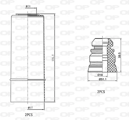 Topes de suspensión & guardapolvo amortiguador Corolla  sedán (1997-2001) original desde 21,45 €