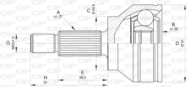 Comprar Junta homocinética exterior delantera Kuga II CBS