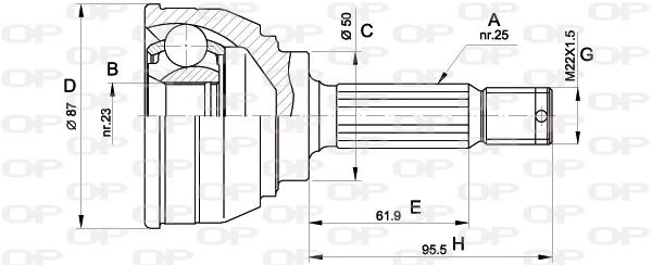 CVJ504410 Open Parts