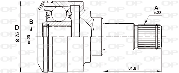 CVJ540620 Open Parts