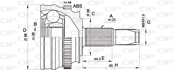 CVJ515310 Open Parts