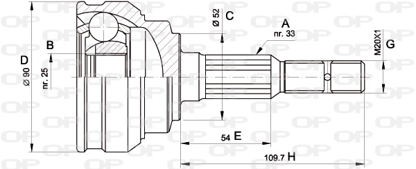 CVJ528310 Open Parts