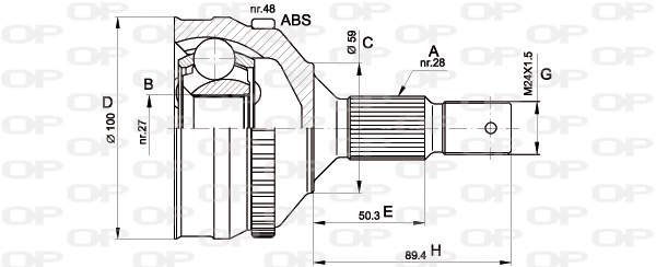CVJ518010 Open Parts