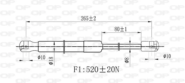 GSR643000 Open Parts Amortiguador de porton
