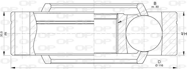 CVJ573520 Open Parts