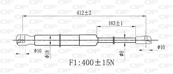 GSR648700 Open Parts Amortiguador de porton