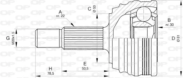 CVJ583810 Open Parts