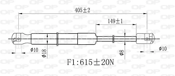 GSR644200 Open Parts Amortiguador de porton