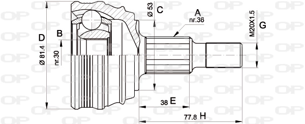 CVJ523510 Open Parts