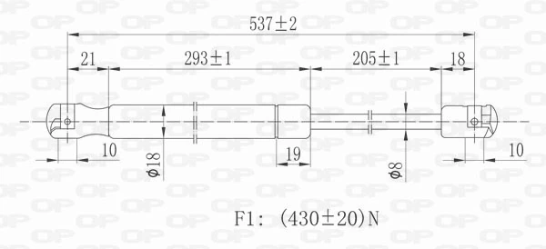 GSR635900 Open Parts Amortiguador de porton