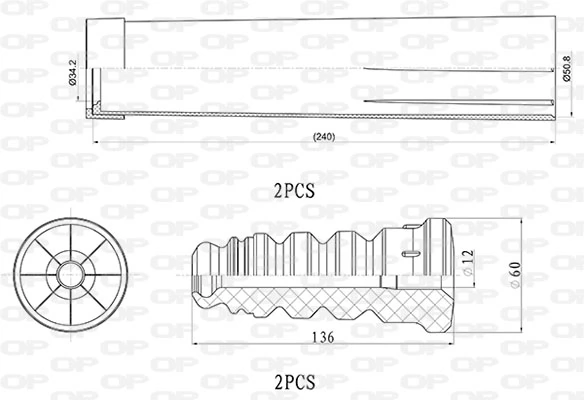 Topes de suspensión & guardapolvo amortiguador Kuga I SUV (2008-2012) original desde 22,75 €