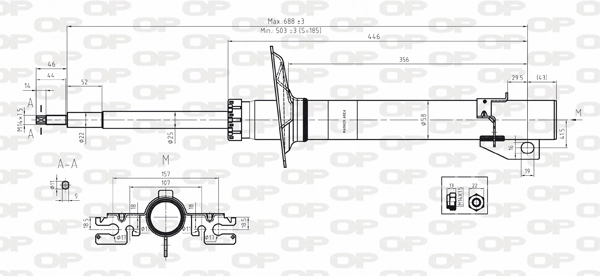 Amortiguador delantero Citroen Jumper  (250)
