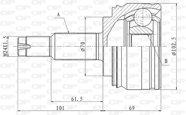 CVJ584510 Open Parts