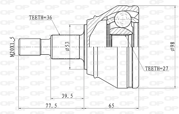 CVJ544210 Open Parts
